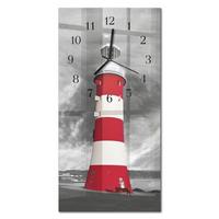 WANDUHR aus Glas 30x60 cm - Leuchtturm - Multicolor, Glas (30/60/0.4cm) - TULUP
