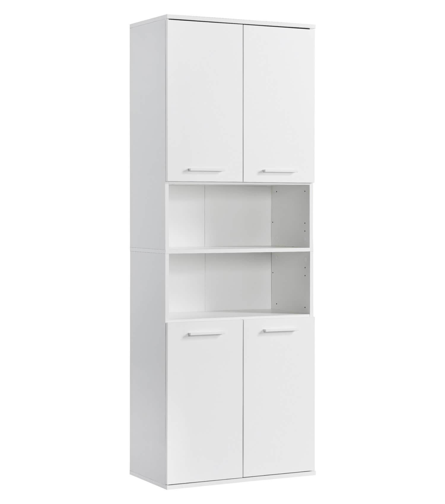BAD HOCHSCHRANK Der Kapitän - Weiß, Holzwerkstoff (65/180/34cm) - Mokebo