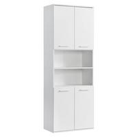 BAD HOCHSCHRANK Der Kapitän - Weiß, Holzwerkstoff (65/180/34cm) - Mokebo