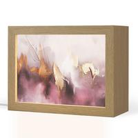 TISCHLEUCHTE Lila - Abstrakt - Farbe - Gold 20x15 cm - Baltimorefarben, Holzwerkstoff (8/20/15cm) - OnlyWow