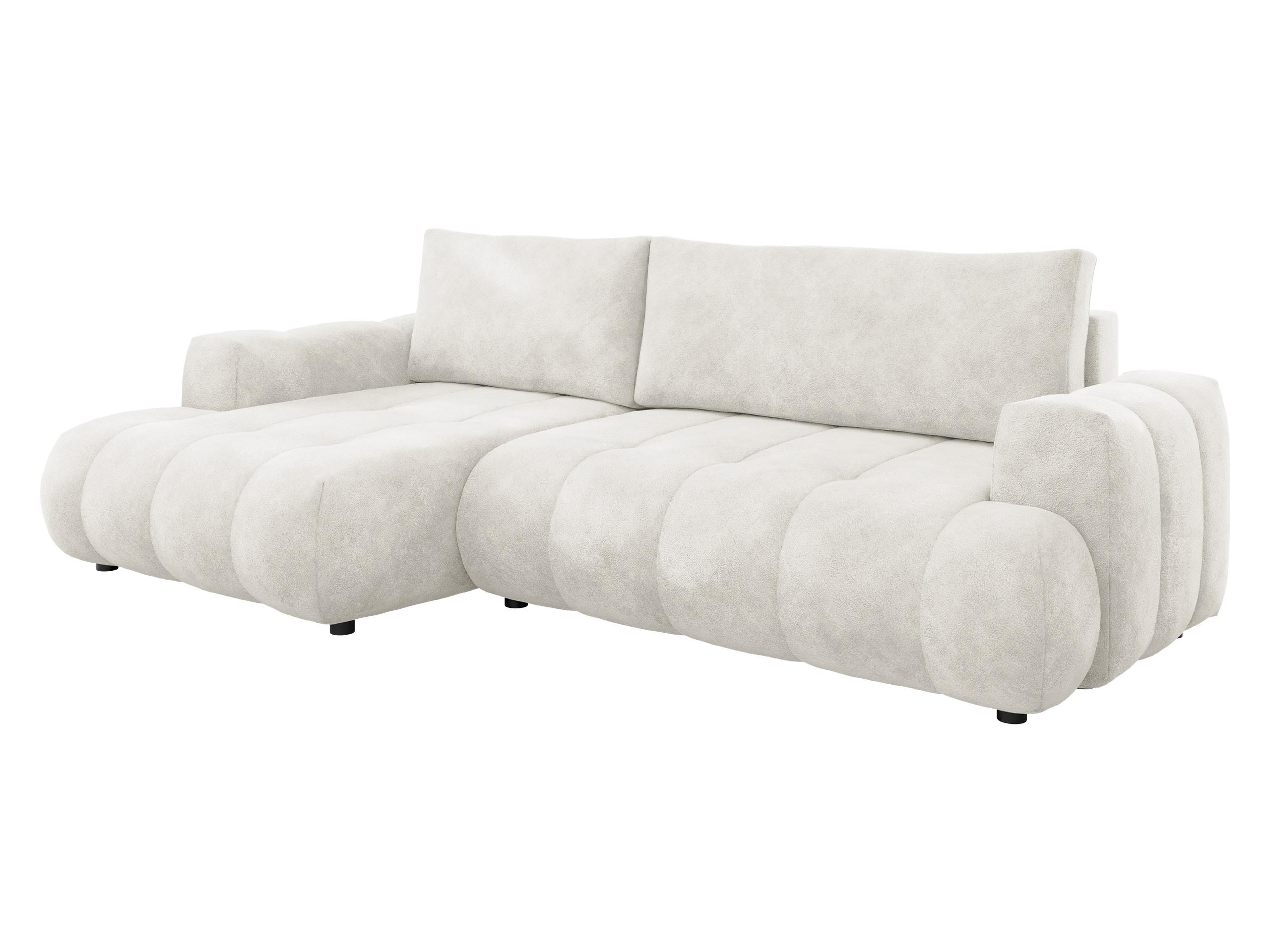 ECKSOFA Haiti, Seite: Links LC+2R - Creme/Schwarz, Holz/Textil (276/156cm) - MIRJAN24