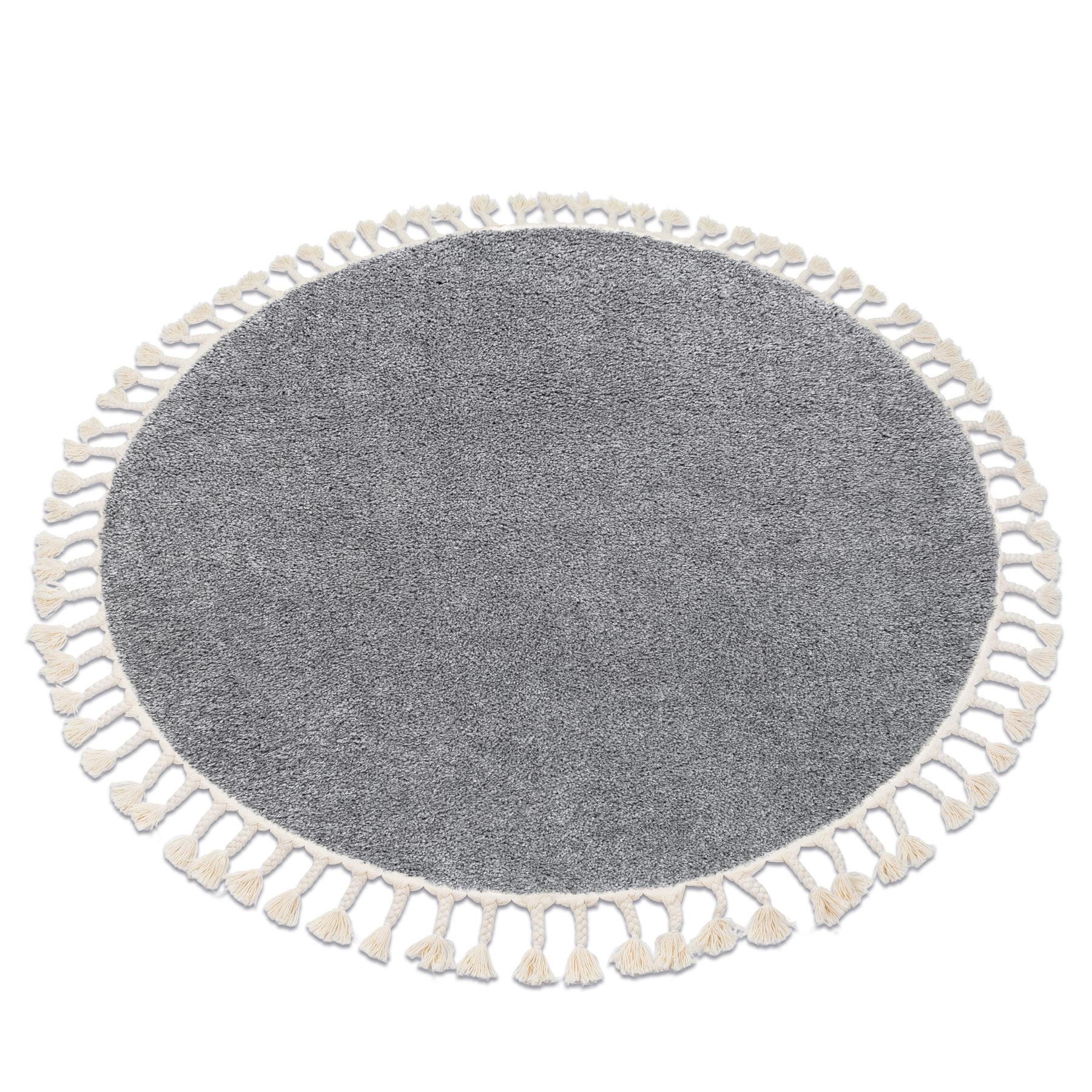 TEPPICH Berber 120 cm - Grau, Textil (120/120cm) - rugsX