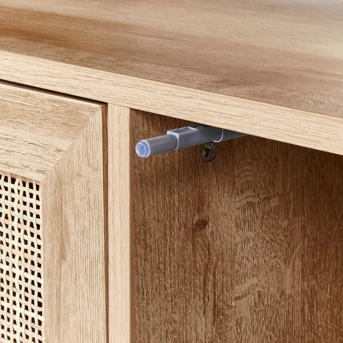 WASCHBECKENUNTERSCHRANK wandmontiertk 86 cm Hellbraun Rosell - Naturfarben, Holzwerkstoff (86/45/40cm) - Beliani