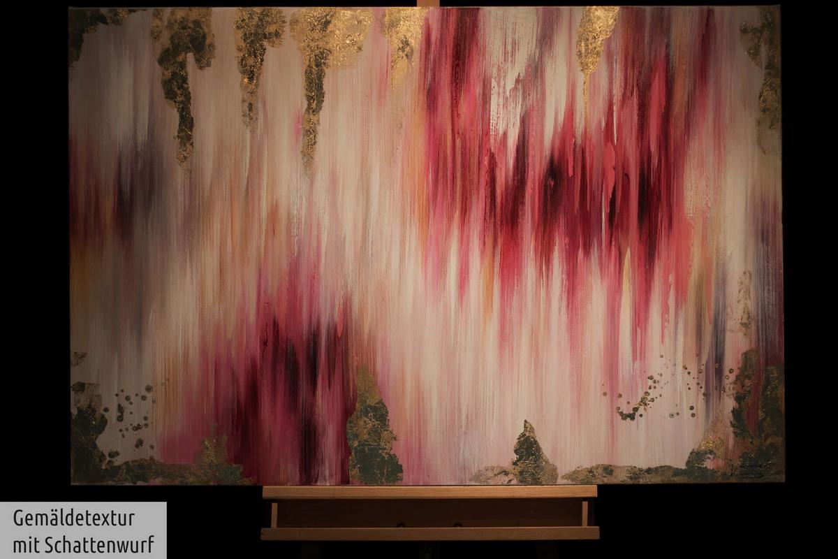 ACRYLBILD HANDGEMALT 120/80 cm - Pink, Holz/Textil (120/80cm) - KUNSTLOFT