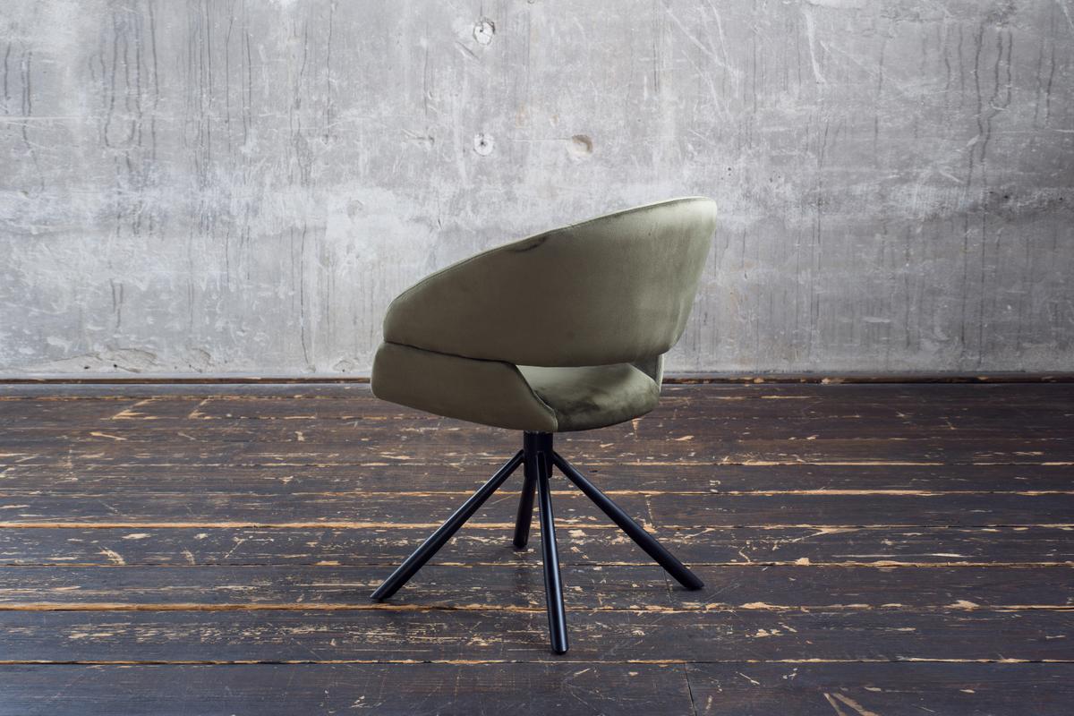 ESSZIMMERSTUHL LARA Dunkelgrün Velvet Drehbar (360°) (1er-Set) - Dunkelgrün, Kunststoff/Textil (61/82/62cm) - KAWOLA
