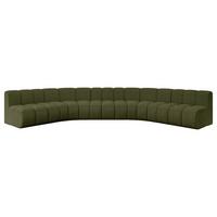 WOHNLANDSCHAFT modulares Sofa Montra-U1 - 490x174x70 cm Grün - Grün, Holzwerkstoff/Textil (490/70/174cm) - ALTDECOR