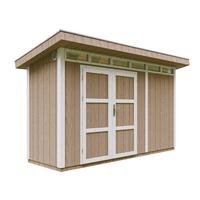 HOLZ-GARTENHAUS basis LP SmartSide 4,3m² mit B161xL411xH239 cm - M902A - TERRA BROWN - Hellbraun, Holz (412/239/161cm) - Timbela