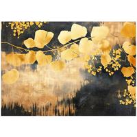 FOTOTAPETE Blätter Abstrakt Golden 368x254 cm - Multicolor, Textil (368/254cm) - Wallarena