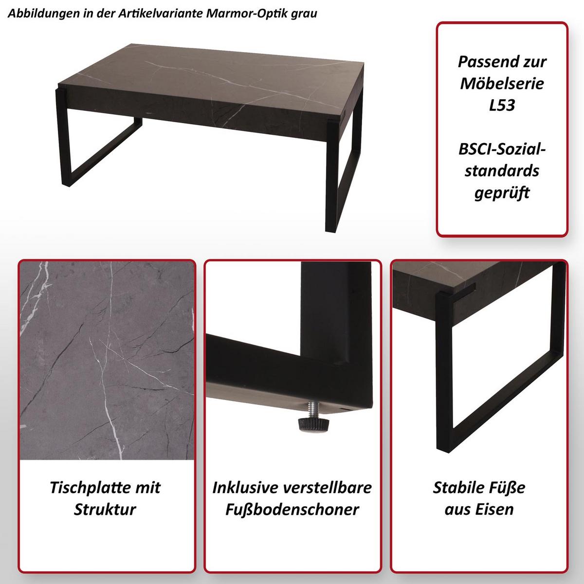 COUCHTISCH eckig Wildeiche Dekor - Wildeiche, Holzwerkstoff (64/110/43cm) - MCW