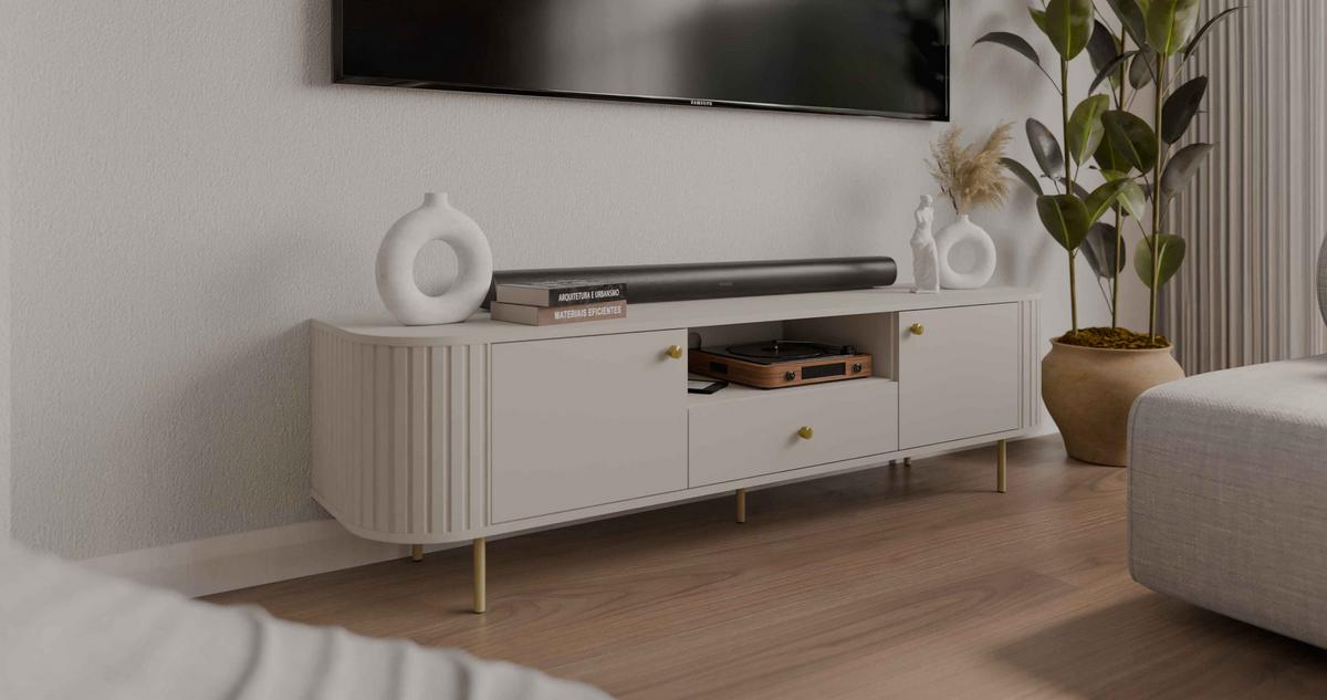 LOWBOARD BOLLA 180,6/50/42,3 cm, Beige - Beige, Holzwerkstoff (180.6/50/42.3cm) - MASSENO