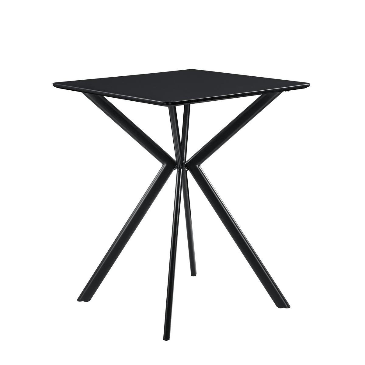 ESSTISCH Ankara - Schwarz, Holzwerkstoff/Metall (60/60/75cm) - [en.casa]