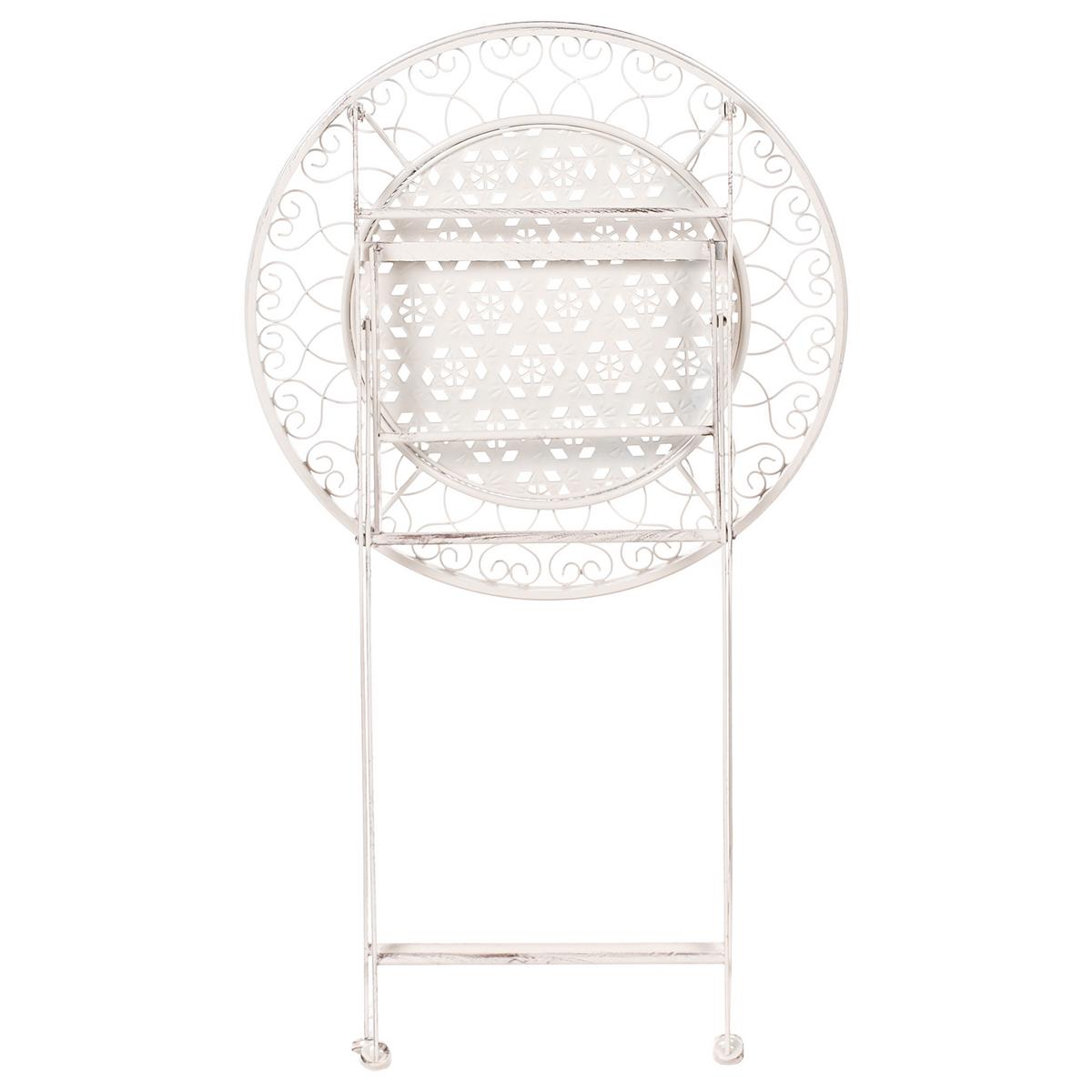 GARTEN-BARTISCH 60 cm Beige Trieste - Beige, Metall (60/60/90cm) - Beliani