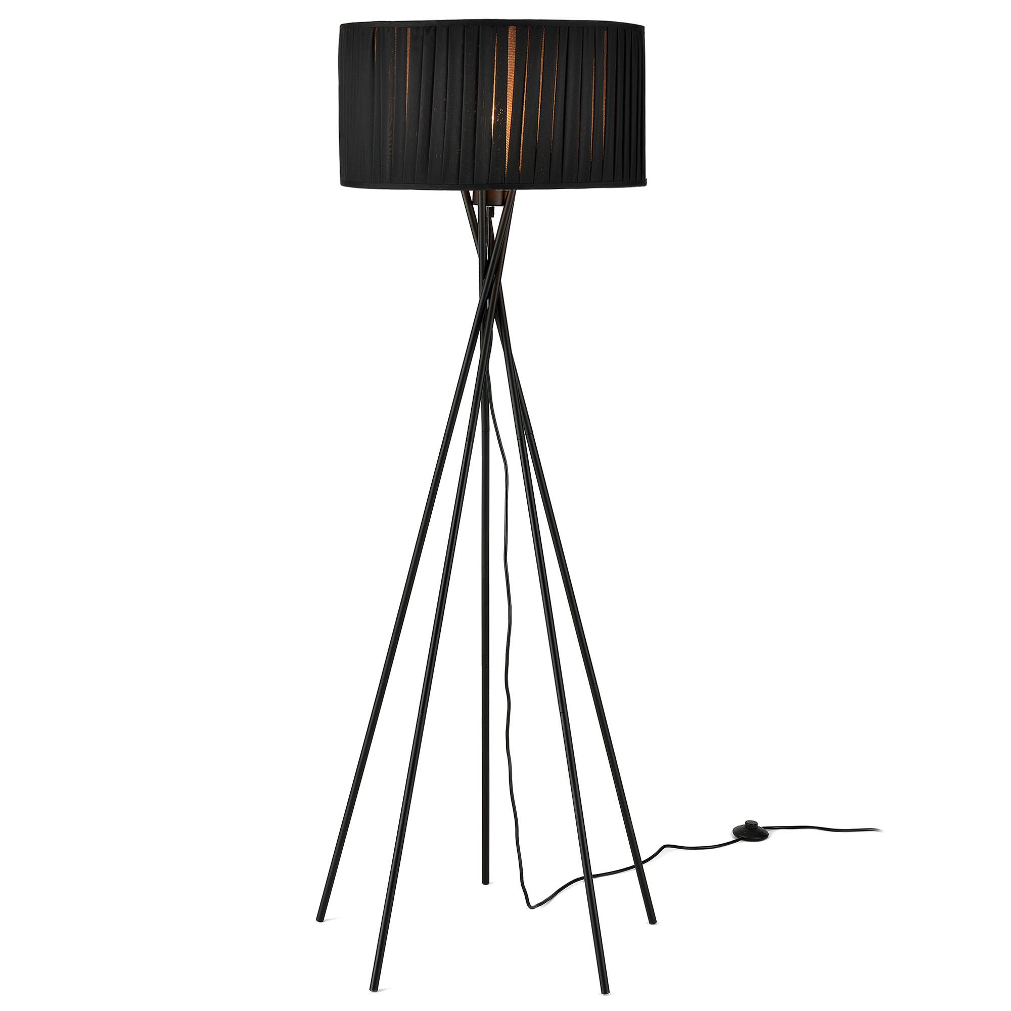 STEHLEUCHTE Black Mikado - Schwarz, Metall (23/23/155cm) - lux.pro