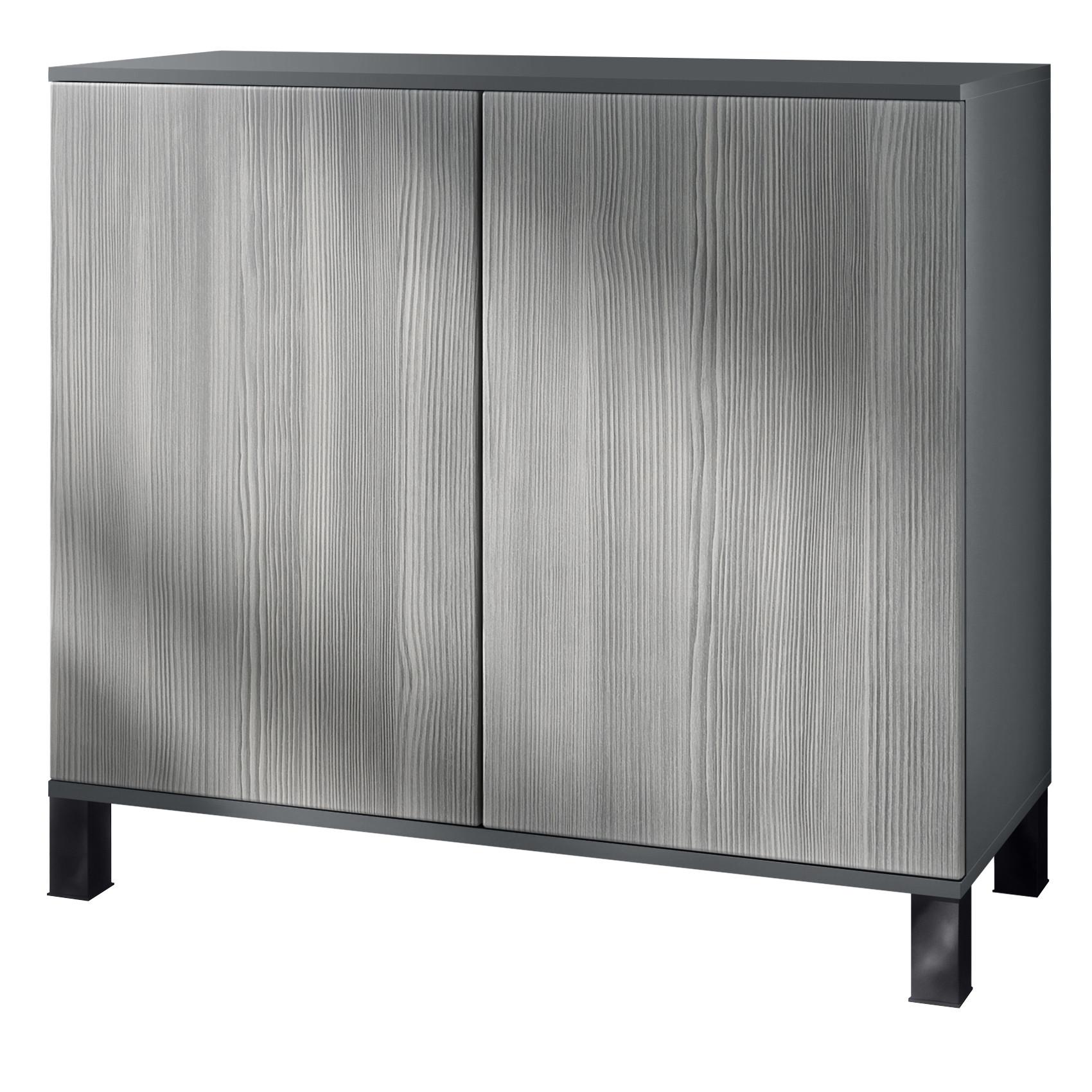 KOMMODE Skadu Avola-Anthrazit - Anthrazit, Holzwerkstoff (92.5/84.5/35cm) - Vladon