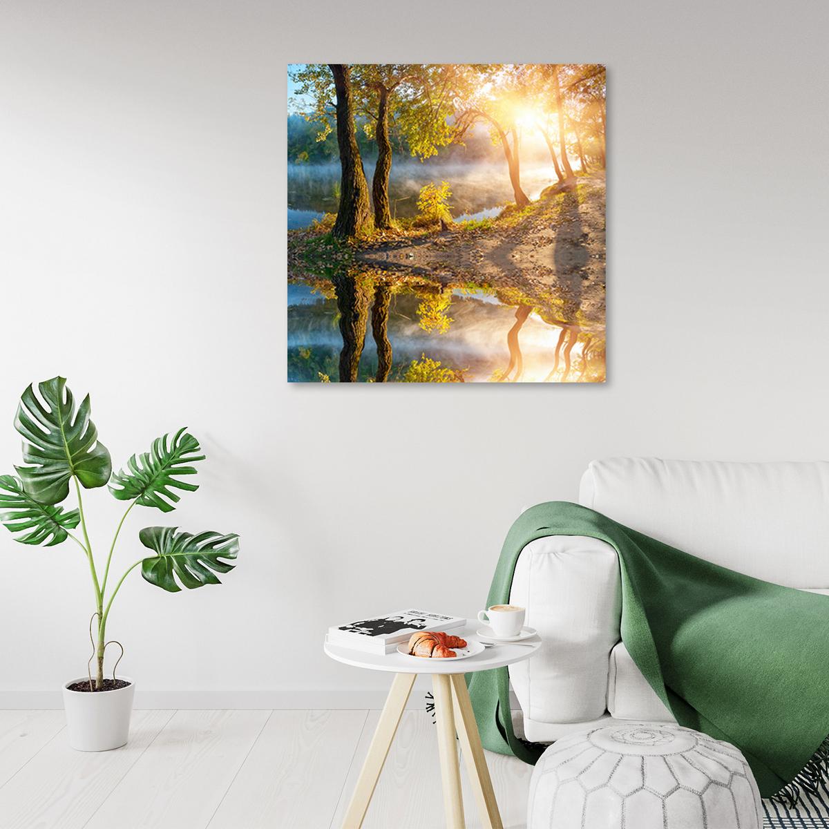 WANDBILD landschaften gelb - Gelb, Textil (40/40cm) - Feeby