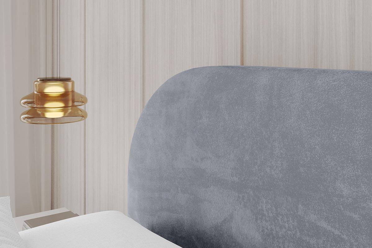 POLSTERBETT mit Bettkasten, Fußteil und Lattenrost, Boxbett ohne Matratze - TIVON-Z 180x200 Grau - Grau, Holzwerkstoff/Textil (180/200cm) - ALTDECOR