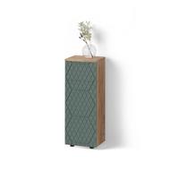 MIDISCHRANK Ronco Grün/Goldkraft Eiche 30 x 81 cm mit 1 Schublade, 2 Fächer, Badezimmer - Honigeiche/Grün, Holzwerkstoff (30/81/30cm) - Livinity®