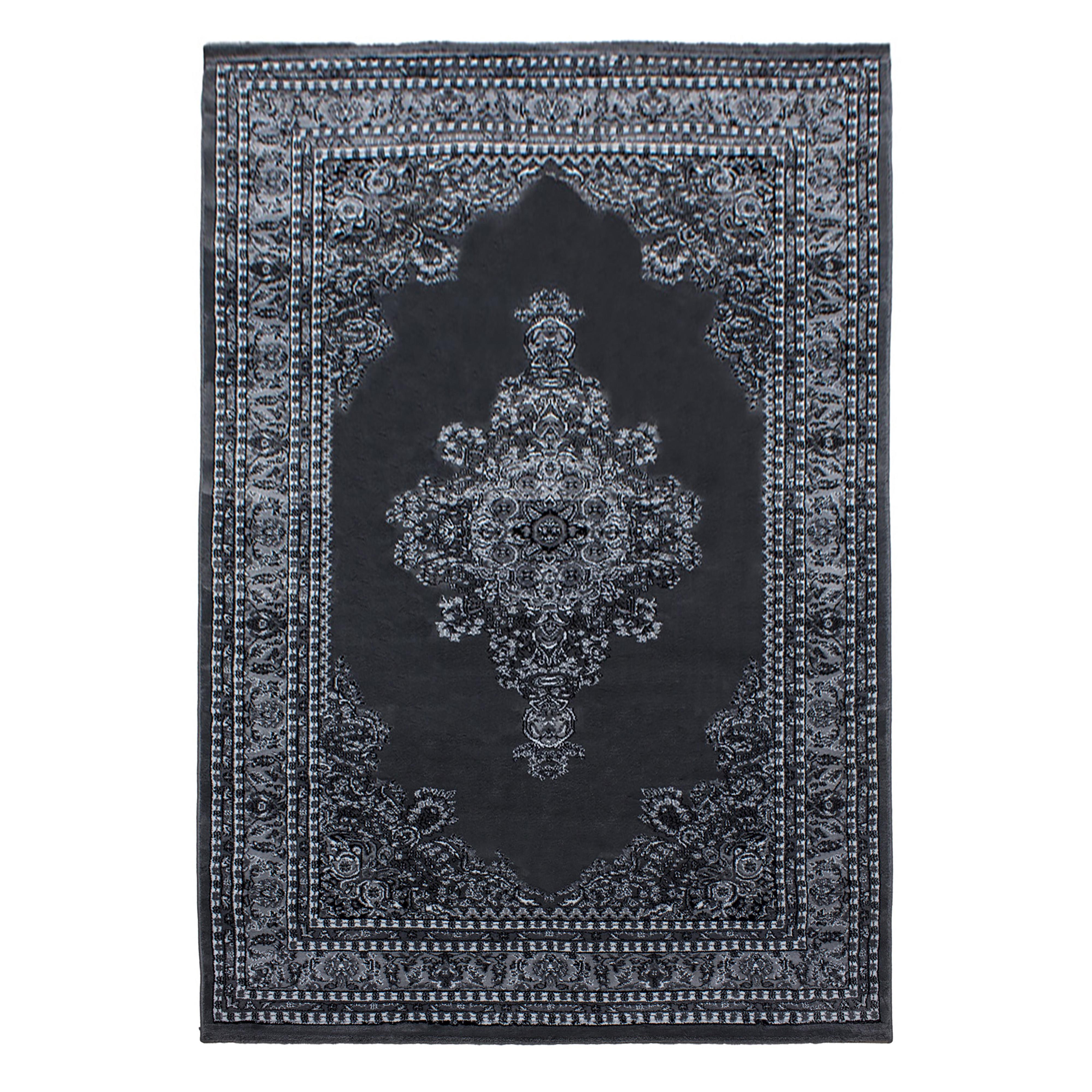 TEPPICH Kurzflor TANNHEIM in Grau, orientalisch, Florhöhe 12 mm, 80 x 150 cm - Grau, Textil (150/80cm) - KADIMA DESIGN