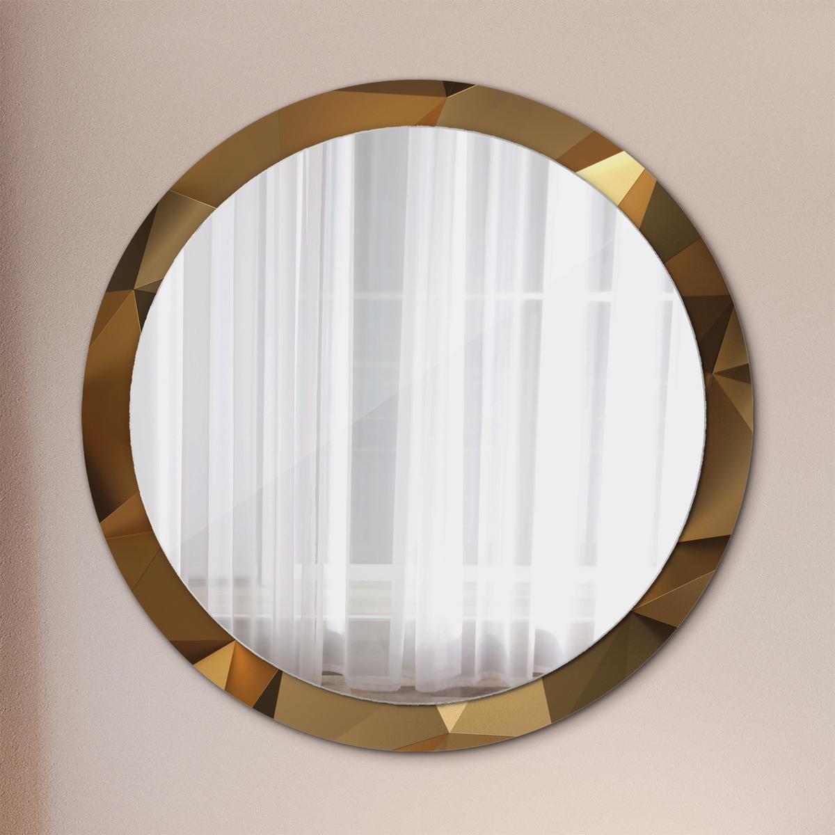 SPIEGEL Ø100 cm Rund mit Aufdruck - Braun, Glas (100/100/0.4cm) - TULUP