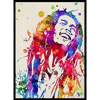 POSTER Bob Dylan Aquarell A4 Schwarzer Rahmen - Schwarz, Papier (29.7/5/21cm) - Nacnic
