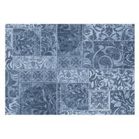 FOTOTAPETE 208x146 cm - Pflanzenornamente - Blau, Textil (208/146cm) - Wallfluent