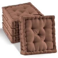STUHLKISSEN Mila 40/40/8cm Braun (4tlg) - Braun, Textil (40/40/8cm) - Beautissu 