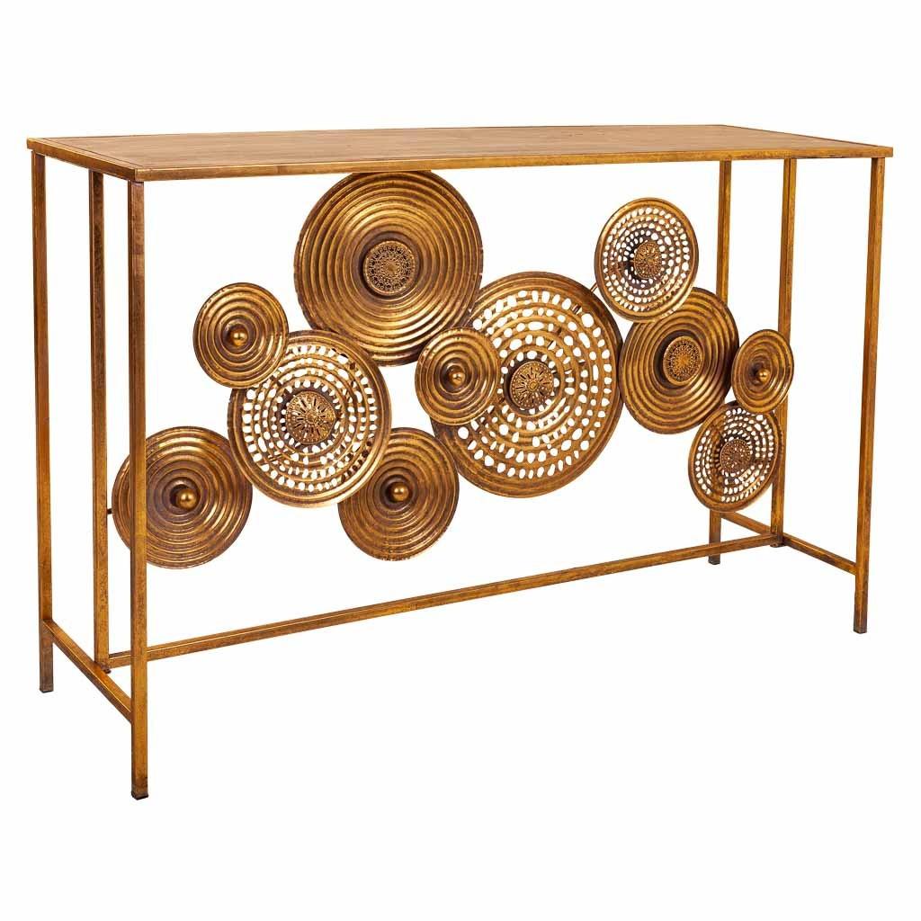 KONSOLENTISCH aus Metall, golden, 120x40x80cm - Goldfarben, Metall (40/120/80cm) - Wanderlust