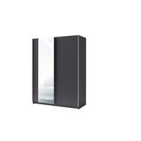 KLEIDERSCHRANK Graphit 181/199/62 - Graphitfarben, Holzwerkstoff (181/199/62cm) - RAUMHIRSCH FURNITURE