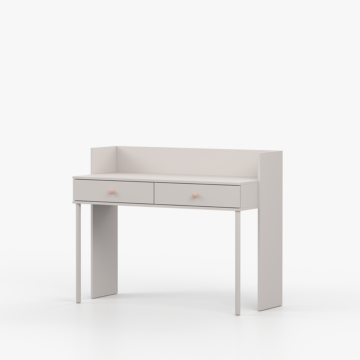 SCHREIBTISCH OLAF II 120cm/95cm/52cm Kaschmir, Griff Rosa - Kaschmir/Rosa, Holzwerkstoff/Metall (120/95/52cm) - imoebel24