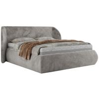 POLSTERBETT CAELA CLASSIC 140/200 - Hellgrau Plüsch - Multipocket-Matratze - Hellgrau, Textil (140/200cm) - MKS