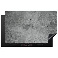 HERDABDECKPLATTE Beton - Schiefer - Grau -Betonstruktur Induktionsmatte 83x51 cm - Grau, Kunststoff (83/51.5/0.2cm) - MuchoWow