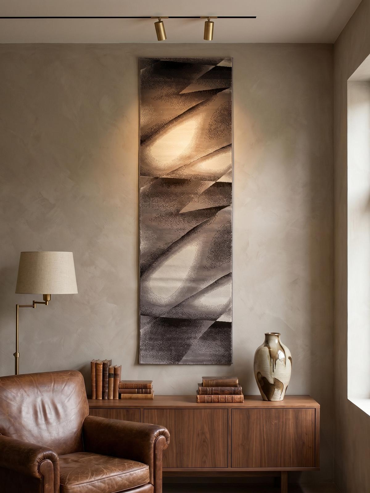 KURZFLORTEPPICH ASPEN, abstrakt, Braun, 80 x 150 cm - Braun, Textil (80/150cm) - KADIMA DESIGN