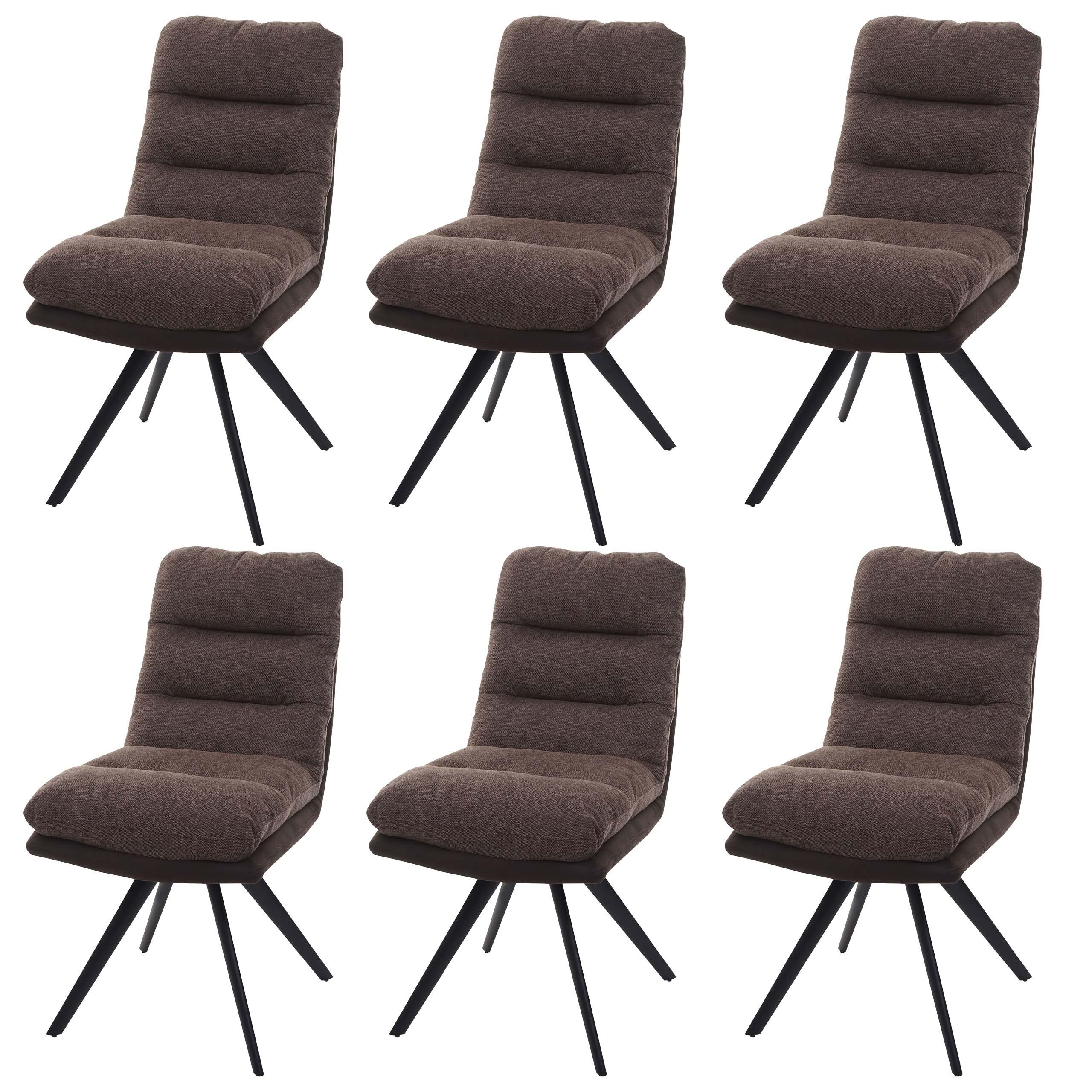 ESSZIMMERSTUHL Braun 6er-Set - Braun, Textil (49/93/68cm) - MCW