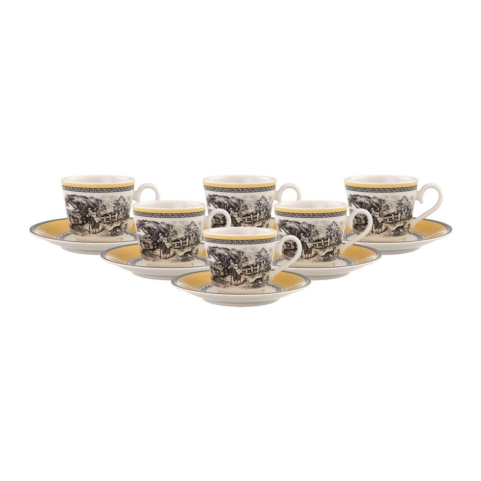 ESPRESSOTASSEN MIT UNTERTASSEN Audun Ferme bunt 80 ml 6er Set - Multicolor, Keramik (14/7.2/14cm) - Villeroy & Boch