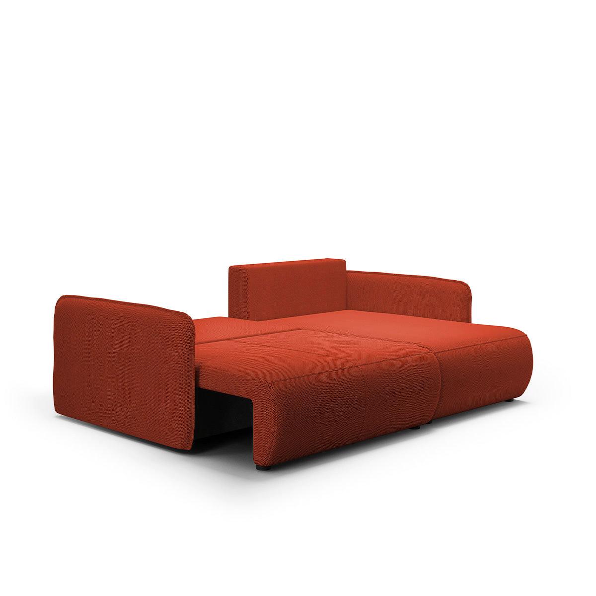 ECKSOFA Claudio 3 Sitzplätze Bordeaux - Rot, Holz (207/148cm) - Petits-meubles