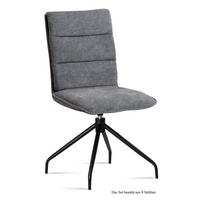 ESSZIMMERSTUHL drehbar (8er-Set) Donata 47x92x60 Schwarz/Grau - Schwarz/Grau, Kunststoff (60/92/47cm) - 58aufmkessel