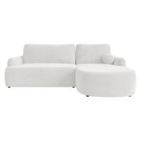 ECKSOFA Loridu Premium, Seite: Rechts - Creme/Schwarz, Holz/Kunststoff (174/250cm) - MIRJAN24