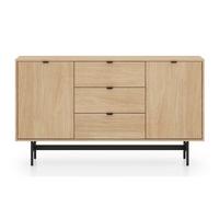 SIDEBOARD Heggers Eiche Mavelie 150 cm - Eichefarben/Schwarz, Holzwerkstoff/Metall (150/85/40cm) - Selsey