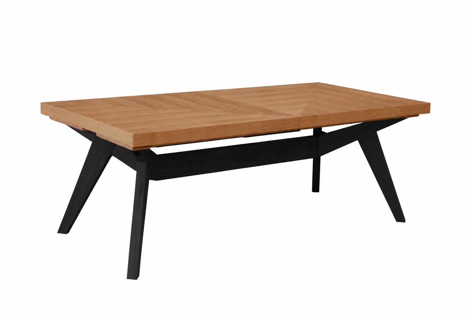 ESSTISCH VERSO Ausziehbar 160 - 260 / 100 x 76 cm - Eichefarben/Schwarz, Holz (160/100/76cm) - MASSENO