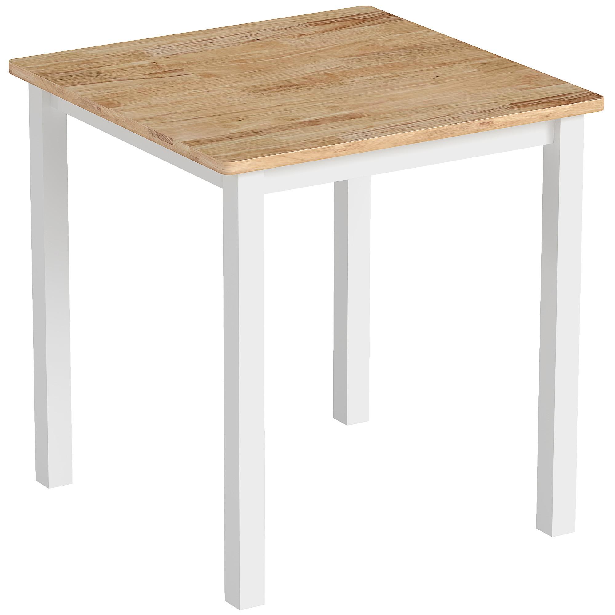 ESSTISCH 69 x 69 cm Küchentisch für 2-4 Personen Kleiner Esszimmertisch Eiche - Eichefarben/Weiß, Holz (69/69/75cm) - HOMCOM