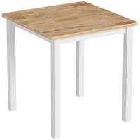 ESSTISCH 69 x 69 cm Küchentisch für 2-4 Personen Kleiner Esszimmertisch Eiche - Eichefarben/Weiß, Holz (69/69/75cm) - HOMCOM