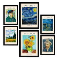 POSTER Set Mit 6 Van Gogh Malergalerie A3 & A4 Rahmenlos - Klar, Papier (29/3cm) - Nacnic