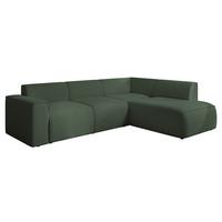 ECKSOFA ZAVO Rechts Feiner Mischstoff in Grün - Grün, Kunststoff/Textil (310/218cm) - Idohome