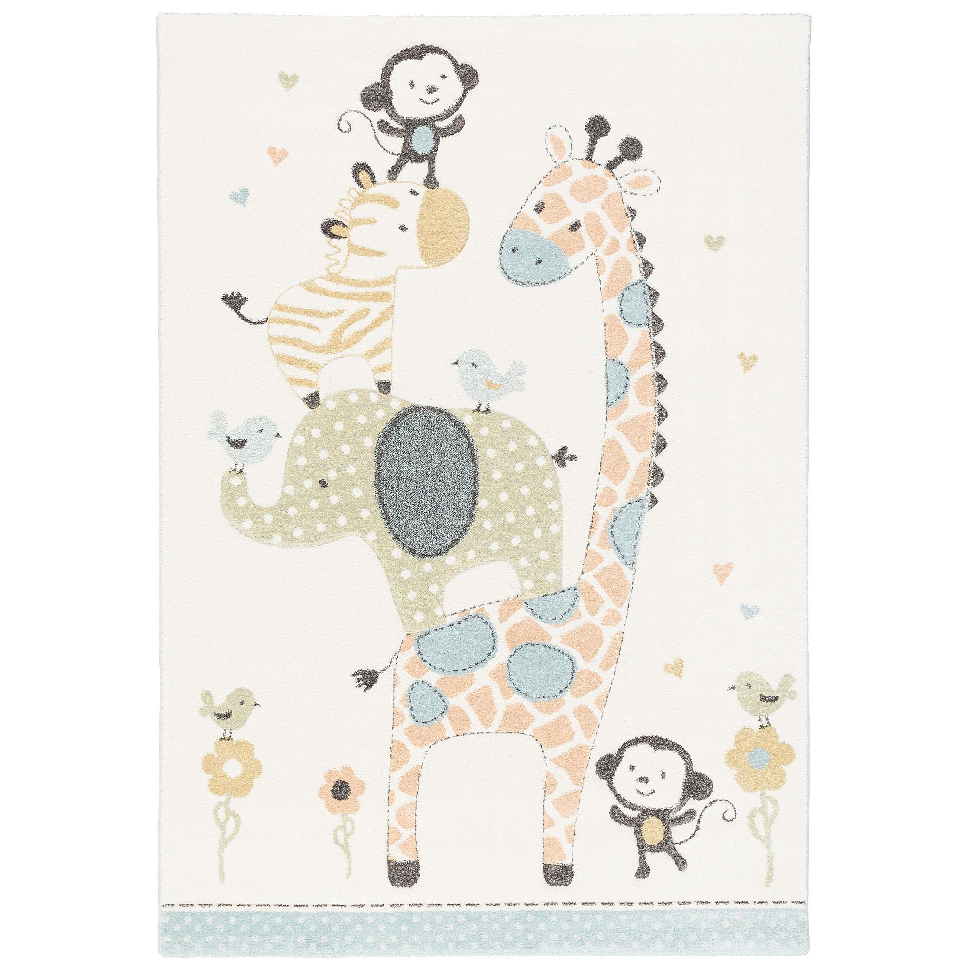 KINDER TEPPICH MAUI KIDS SAFARI TIERE - Multicolor, Textil (120/170cm) - Pergamon