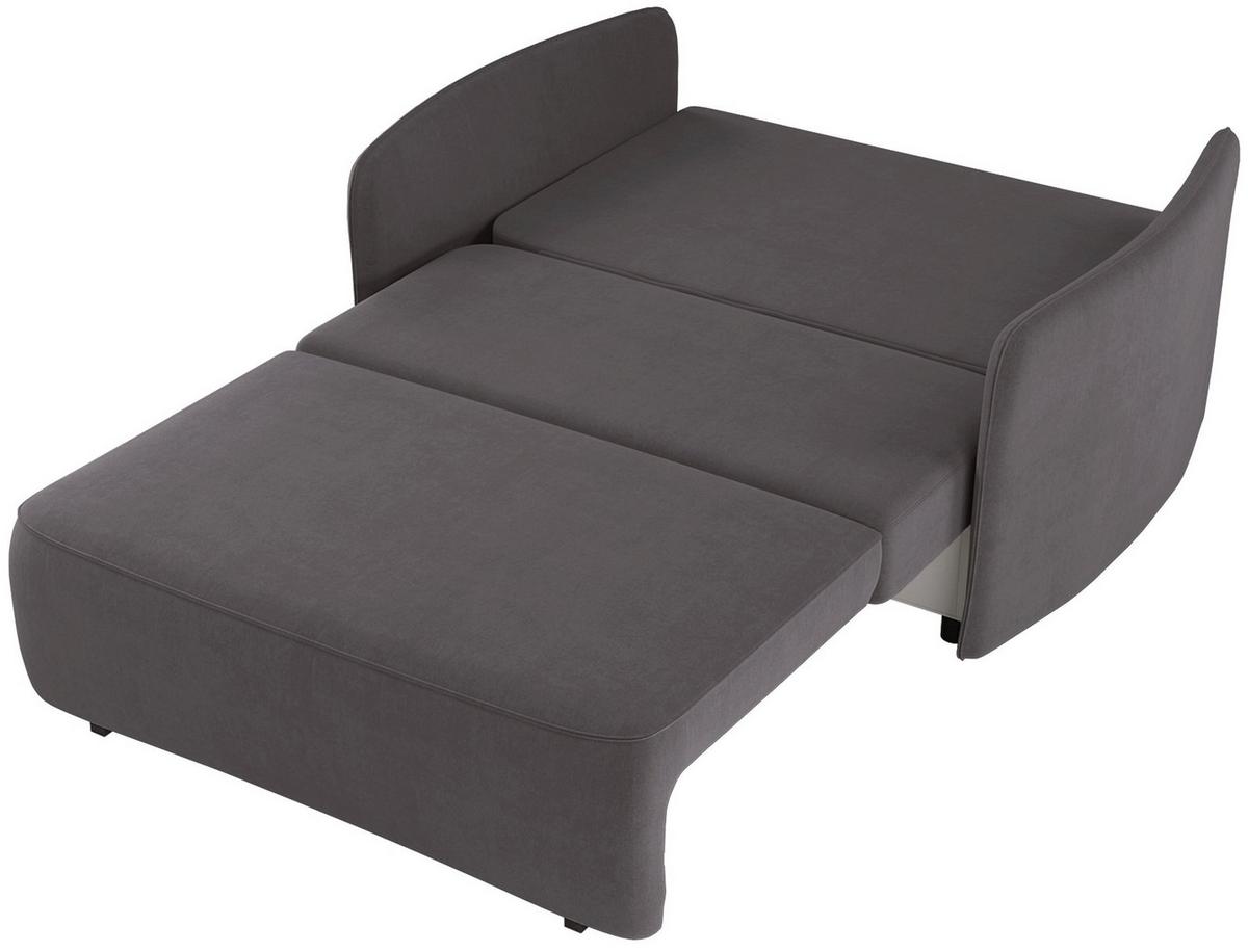 SCHLAFSOFA Paxi 145 cm - Graubraun/Schwarz, Textil/Metall (145/84/106cm) - Selsey