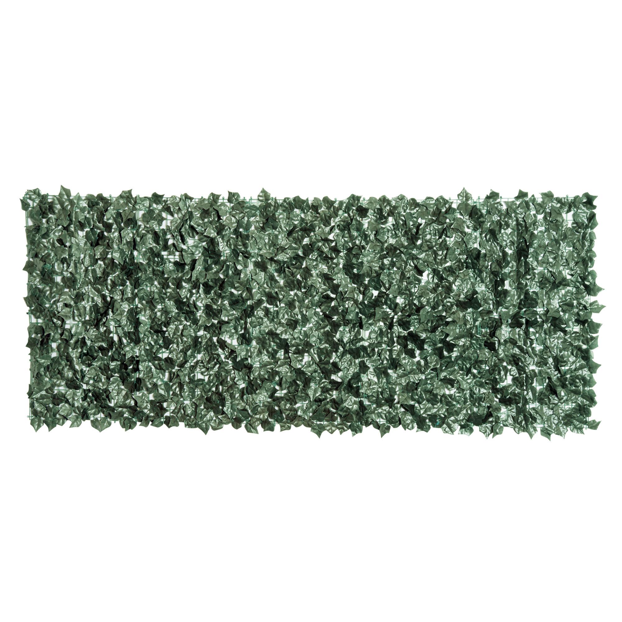 KÜNSTLICHE Hecke Sichtschutz, Gartenzaun mit Künstlichen Blättern 2,4x1m - Grün, Kunststoff (1/100cm) - Outsunny