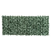 KÜNSTLICHE Hecke Sichtschutz, Gartenzaun mit Künstlichen Blättern 2,4x1m - Grün, Kunststoff (1/100cm) - Outsunny