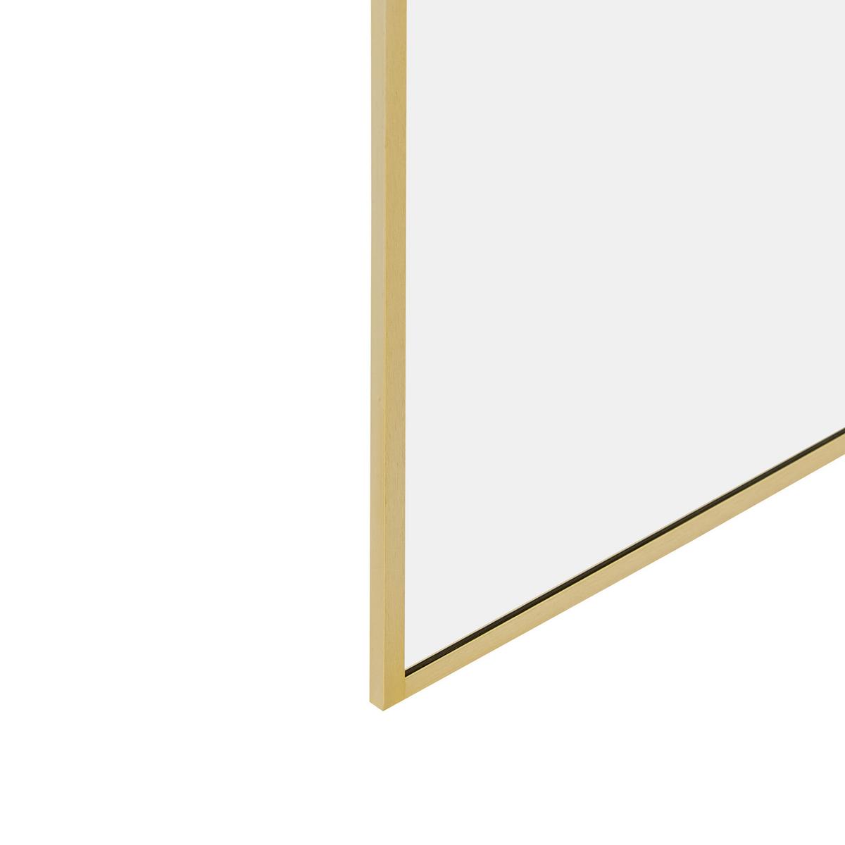 DUSCHWAND 90/190 cm Gold Waspam - Transparent/Goldfarben, Glas (90/190cm) - Beliani