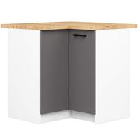 UNTERSCHRANK Weiß, Graphit Grau 85/90/46 - Weiß, Holzwerkstoff (90/85/46cm) - RAUMHIRSCH FURNITURE