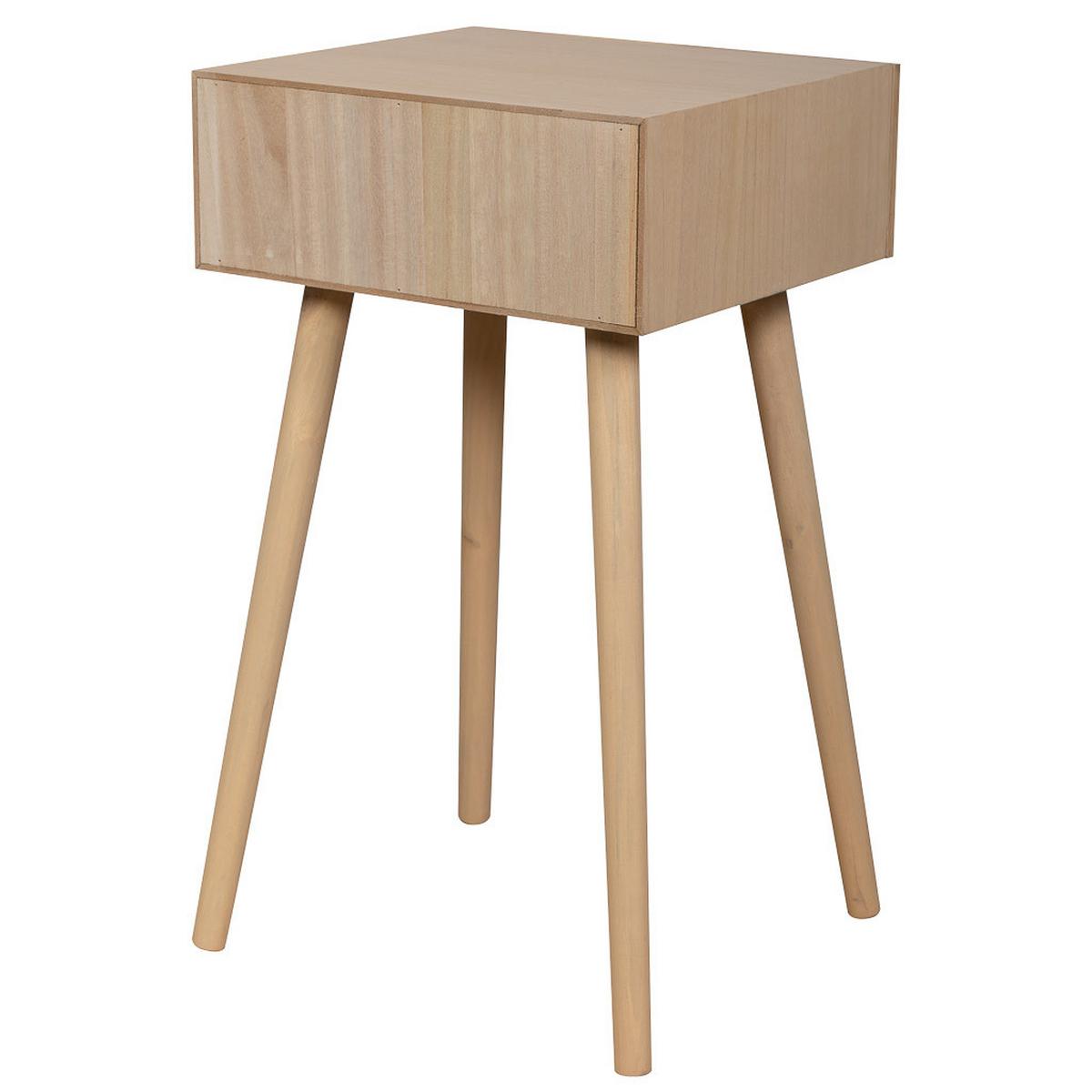 NACHTTISCH aus MDF und Gitter, braun, 40x36x70cm - Braun, Holzwerkstoff (40/70/36cm) - Wanderlust